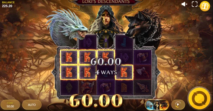 Loki's Descendants - Monster Spins-tilstand i aktiv fase